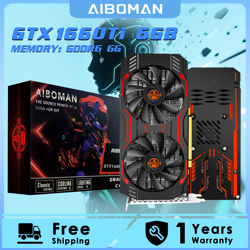 Esports Gaming Fan - AIBOMAN Video Card GTX1660Ti 6GB GDDR6