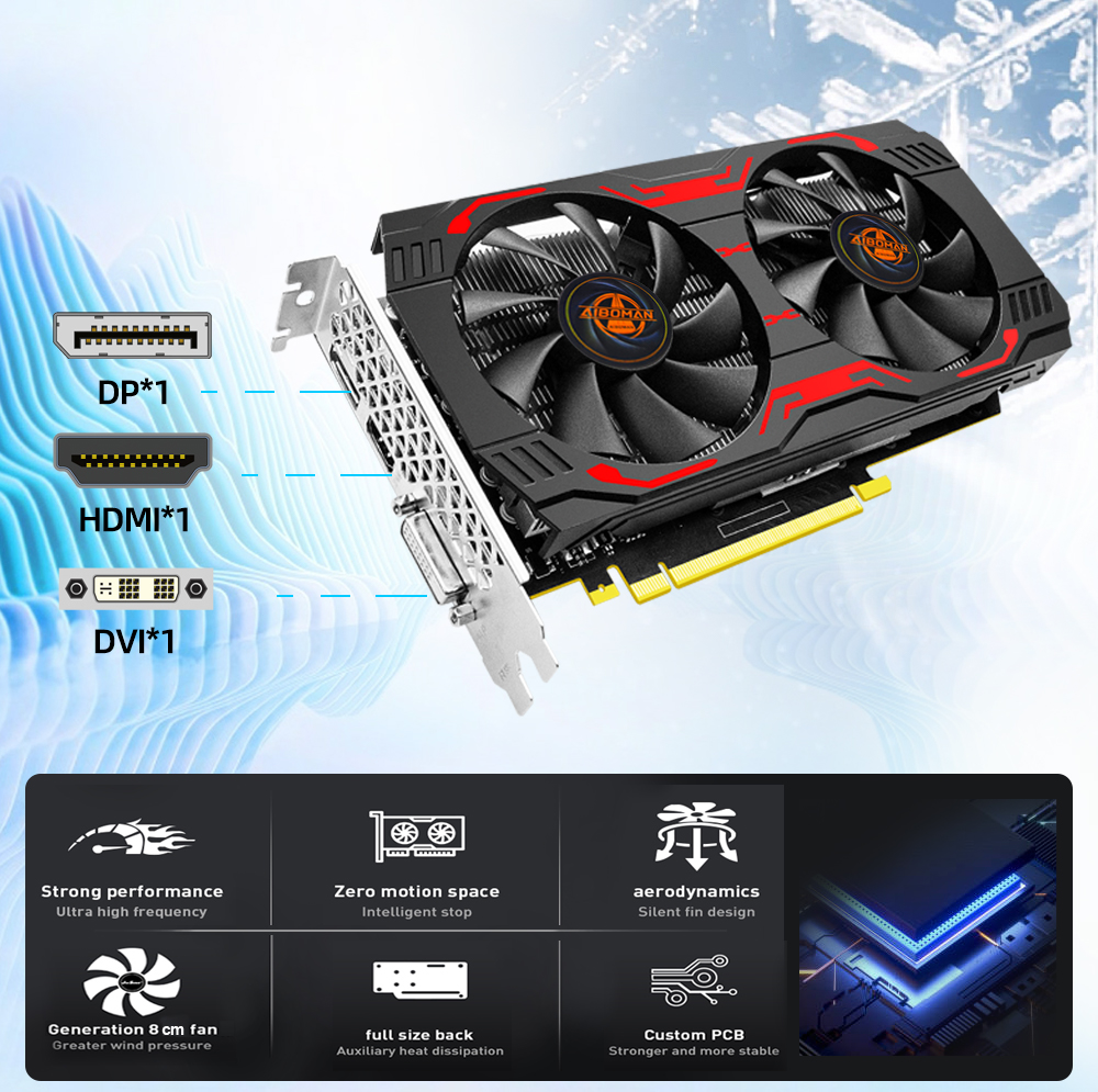 AIBOMAN Video Card GTX1660Ti 6 - Esports Gaming Fan 리뷰 및 가격