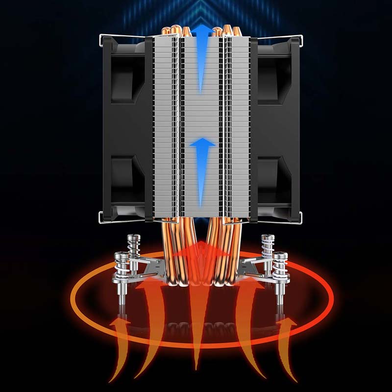 CPU Air Cooler 6HeatPipes 4PIN - Esports Gaming Fan 리뷰 및 가격