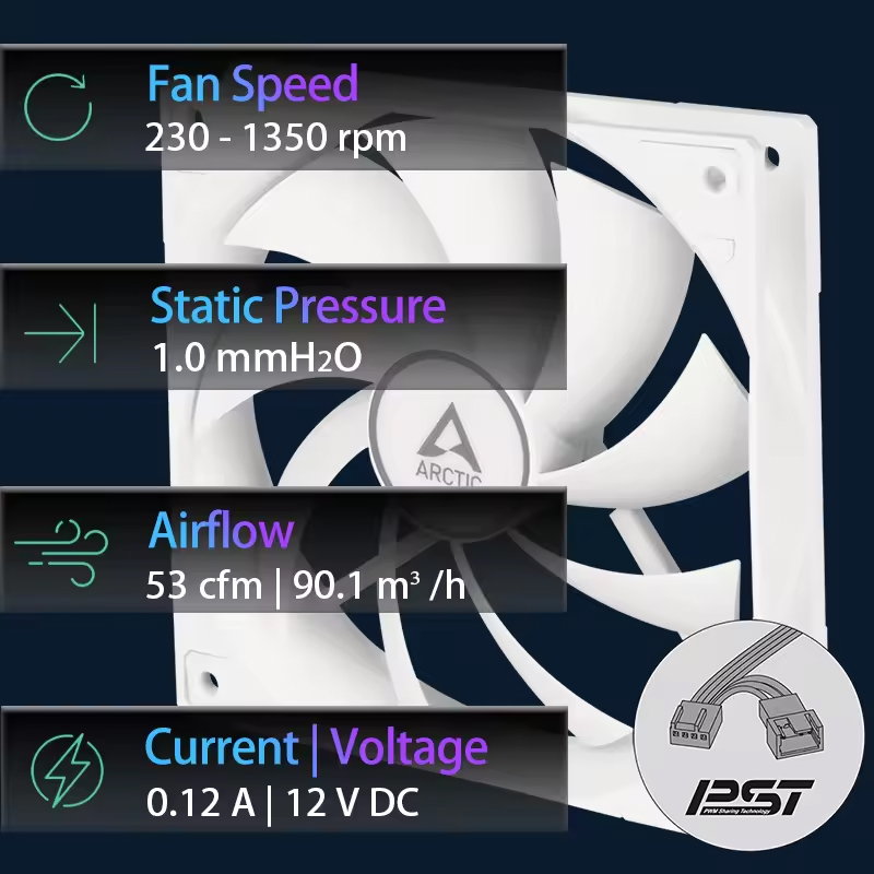ARCTIC F12 PWM PST 120mm Fan,  - Esports Gaming Fan 리뷰 및 가격